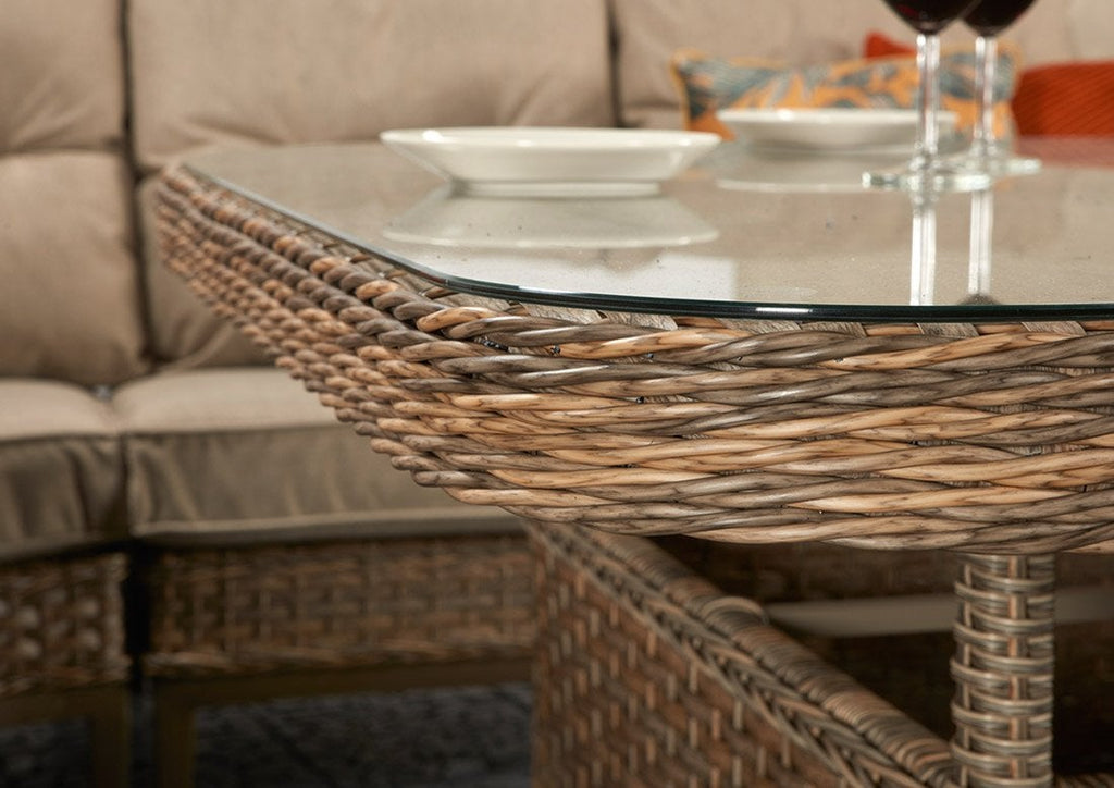 Rattan 10 Seat Luxury Corner Dining Set - Brown - Diana Range